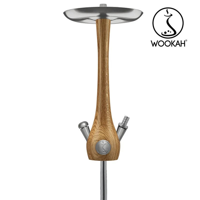 Wookah Oak Mill Hookah with premium oak stem and stainless steel parts