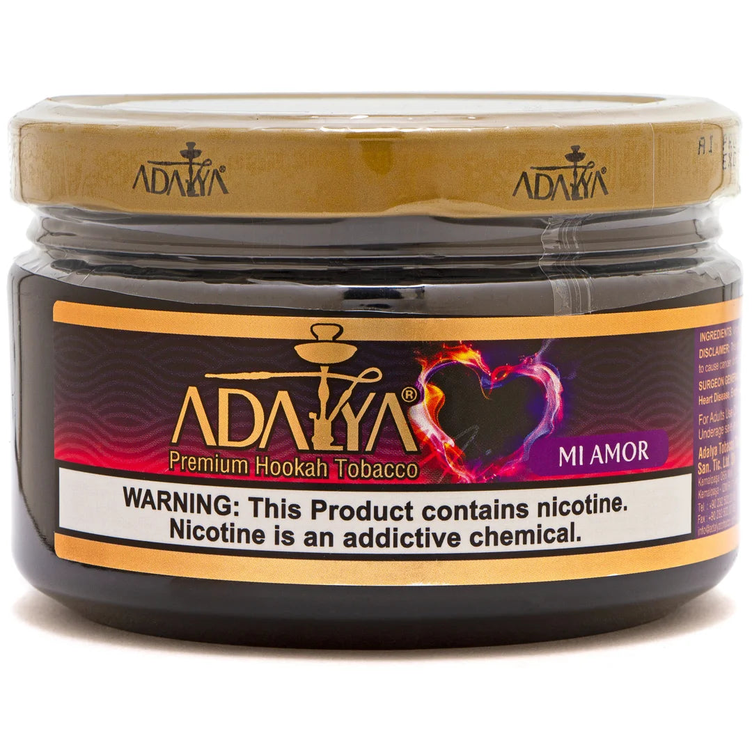 Adalya Mi Amor Hookah Flavor tin with premium branding and exotic taste.