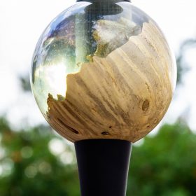 B2-Hookah F-22 Orb Pixie Dust, a Precious Cut Collection Resin & Burl Wood - B2 Hookah