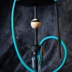 B2-Hookah F-22 Orb Spaceship, a Precious Cut Collection Resin & Burl Wood - B2 Hookah
