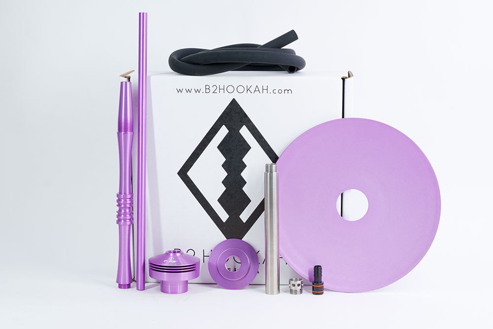 B2 Hookah F-22 v2 - Stem, Tray, Hose, and Carrying Case Included - B2 Hookah