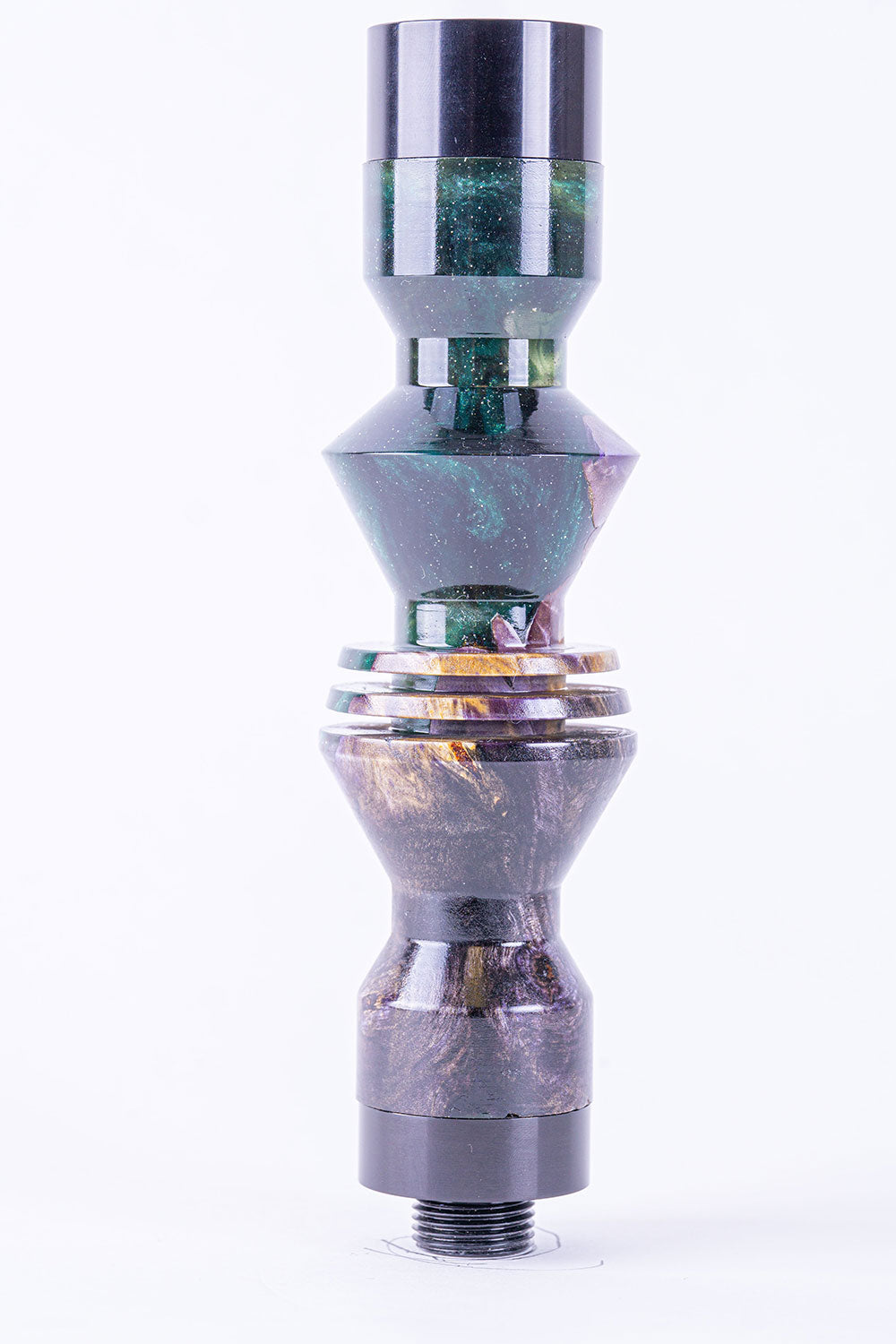 B2 Hookah Precious Cut Collection Jade & Burl Wood - B2 Hookah