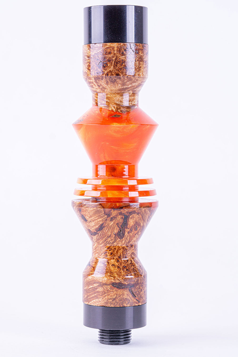 B2 Hookah Precious Cut Collection Orange Light & Burl Wood - B2 Hookah