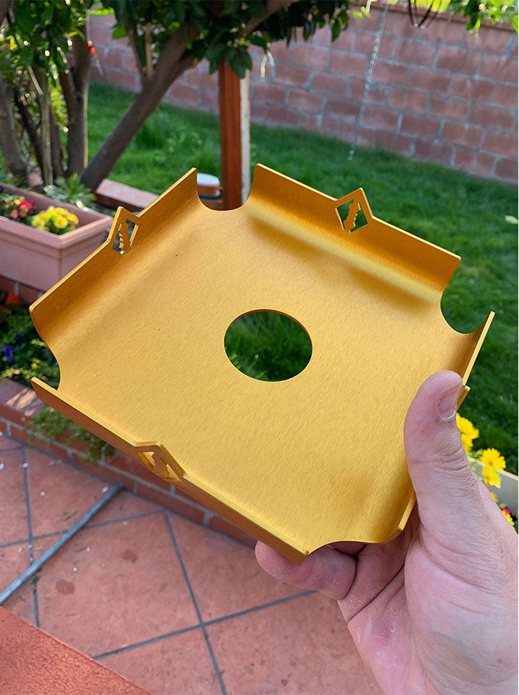 B2 Square Crest Tray - B2 Hookah Square Bended Crest Tray - B2 Hookah