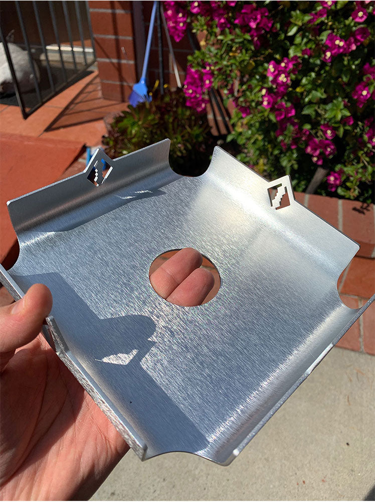 B2 Square Crest Tray - B2 Hookah Square Bended Crest Tray - B2 Hookah