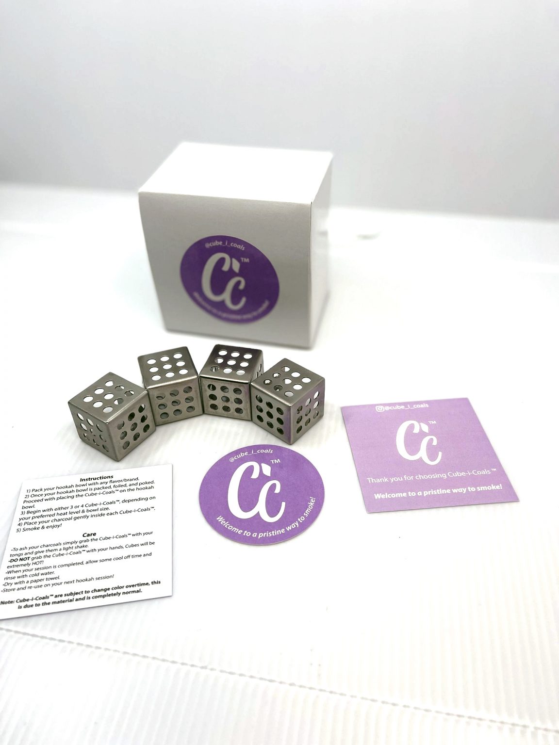 Cube-i-Coals Heat Mangement Device for Charcoal Use with Foil - B2 Hookah