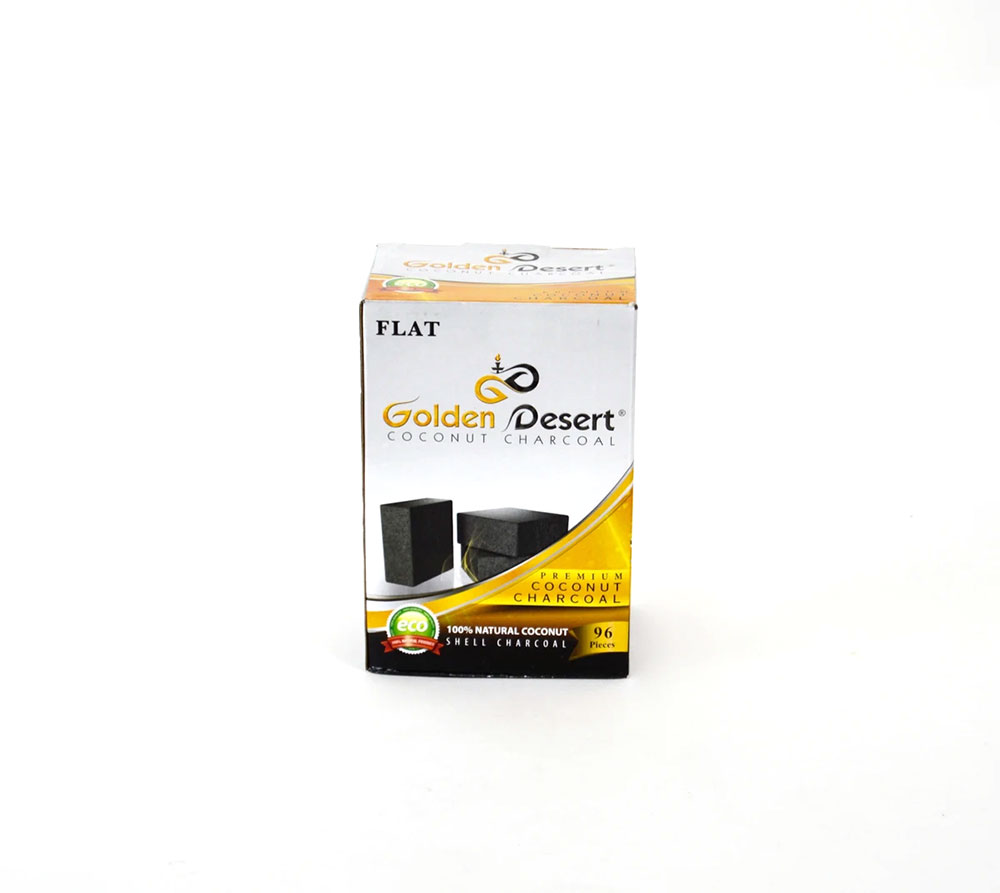 Golden Desert Charcoal 96PC (Flats) Coconut Charcoal - B2 Hookah