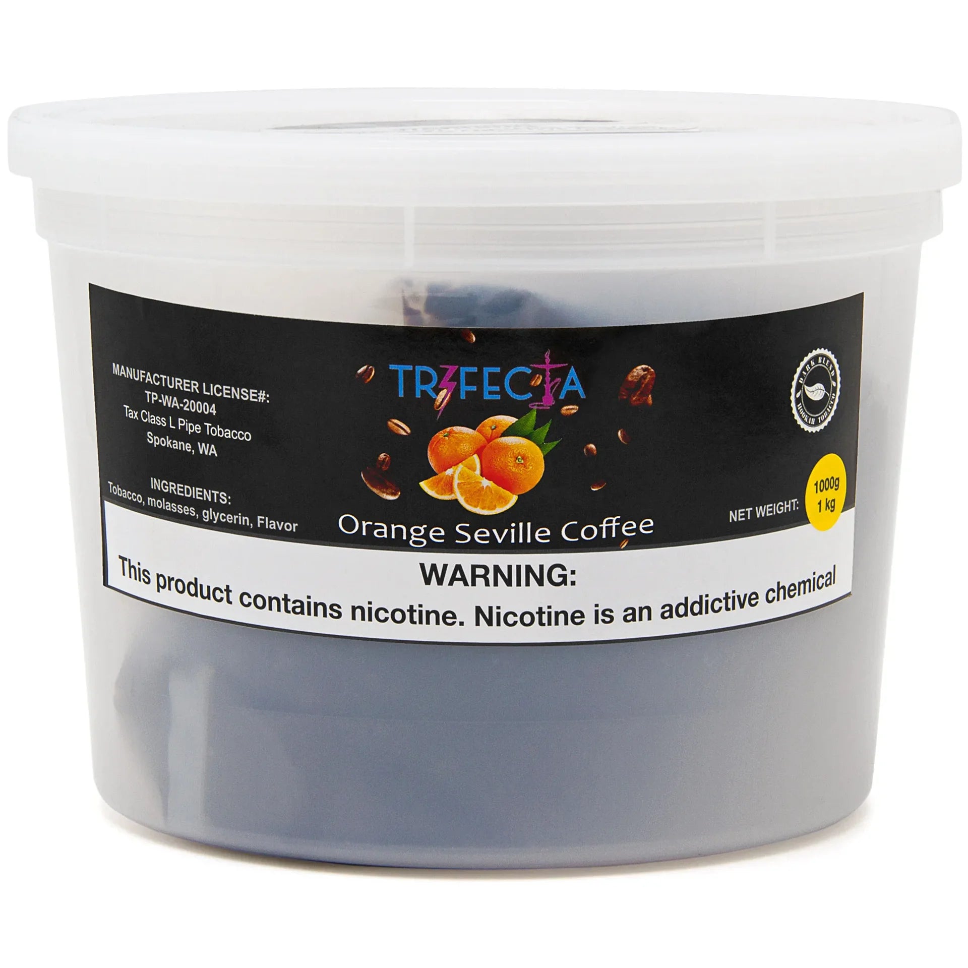 Trifecta Tobacco Shisha Dark Blend - Hookah Flavor by Trifecta 1000g (1 Kilogram) - B2 Hookah