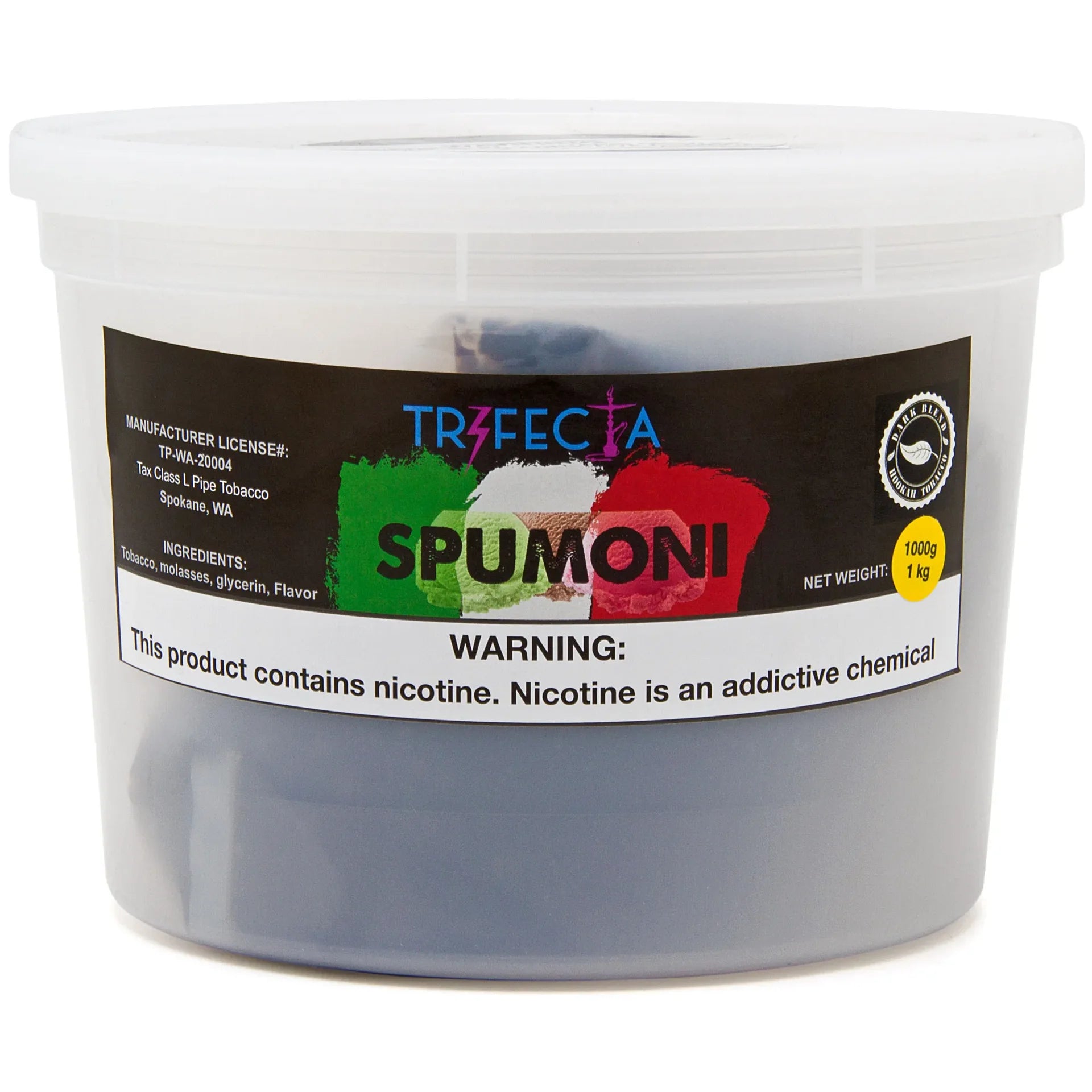 Trifecta Tobacco Shisha Dark Blend - Hookah Flavor by Trifecta 1000g (1 Kilogram) - B2 Hookah