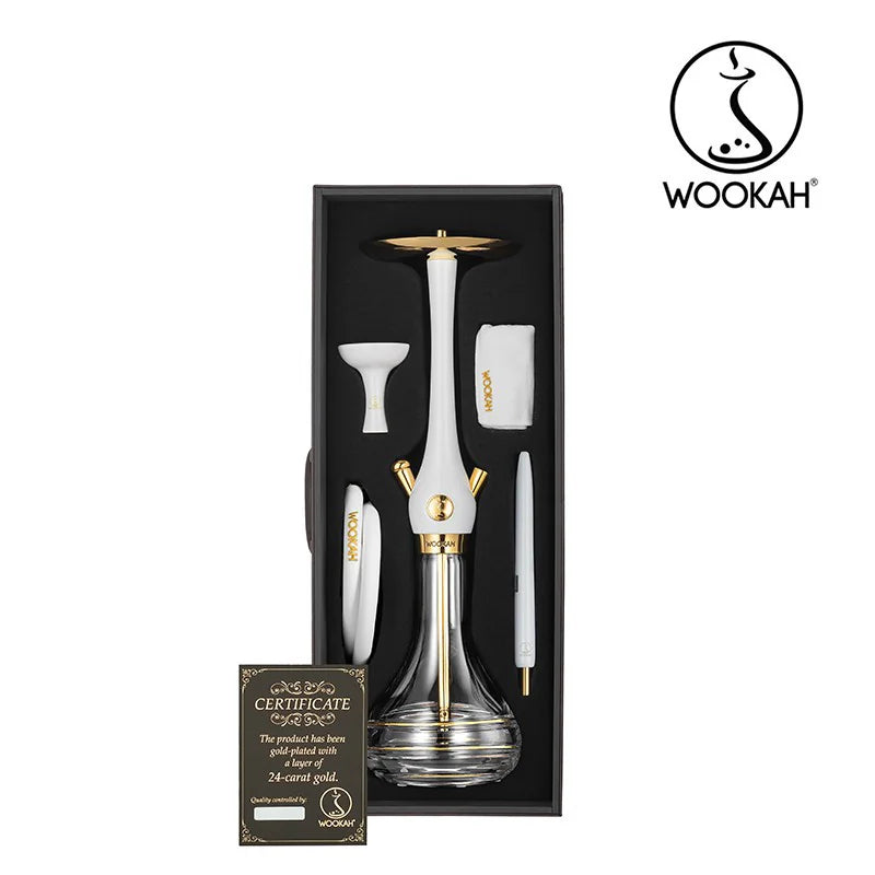 Wookah 24K Gold-Plated Royal White Set - wookah 24k gold-plated royal white set