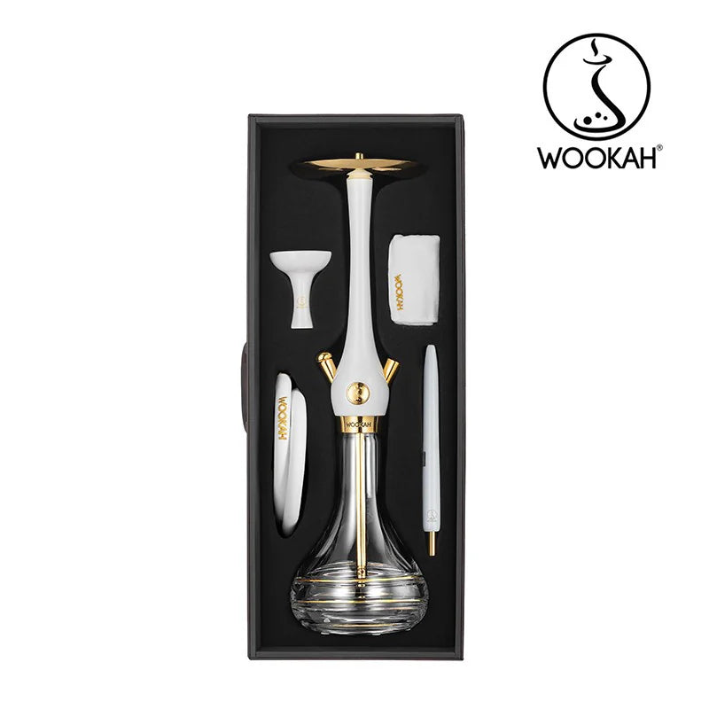 Wookah 24K Gold-Plated Royal White Set - wookah 24k gold-plated royal white set