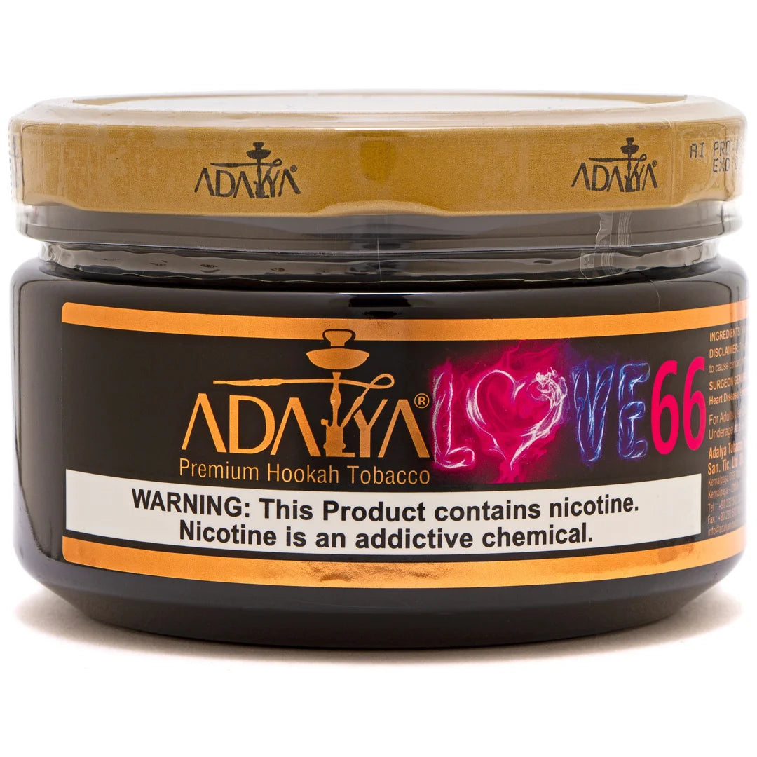 Love 66 Hookah Flavor by Adalya - passion fruit, melon, and mint blend.