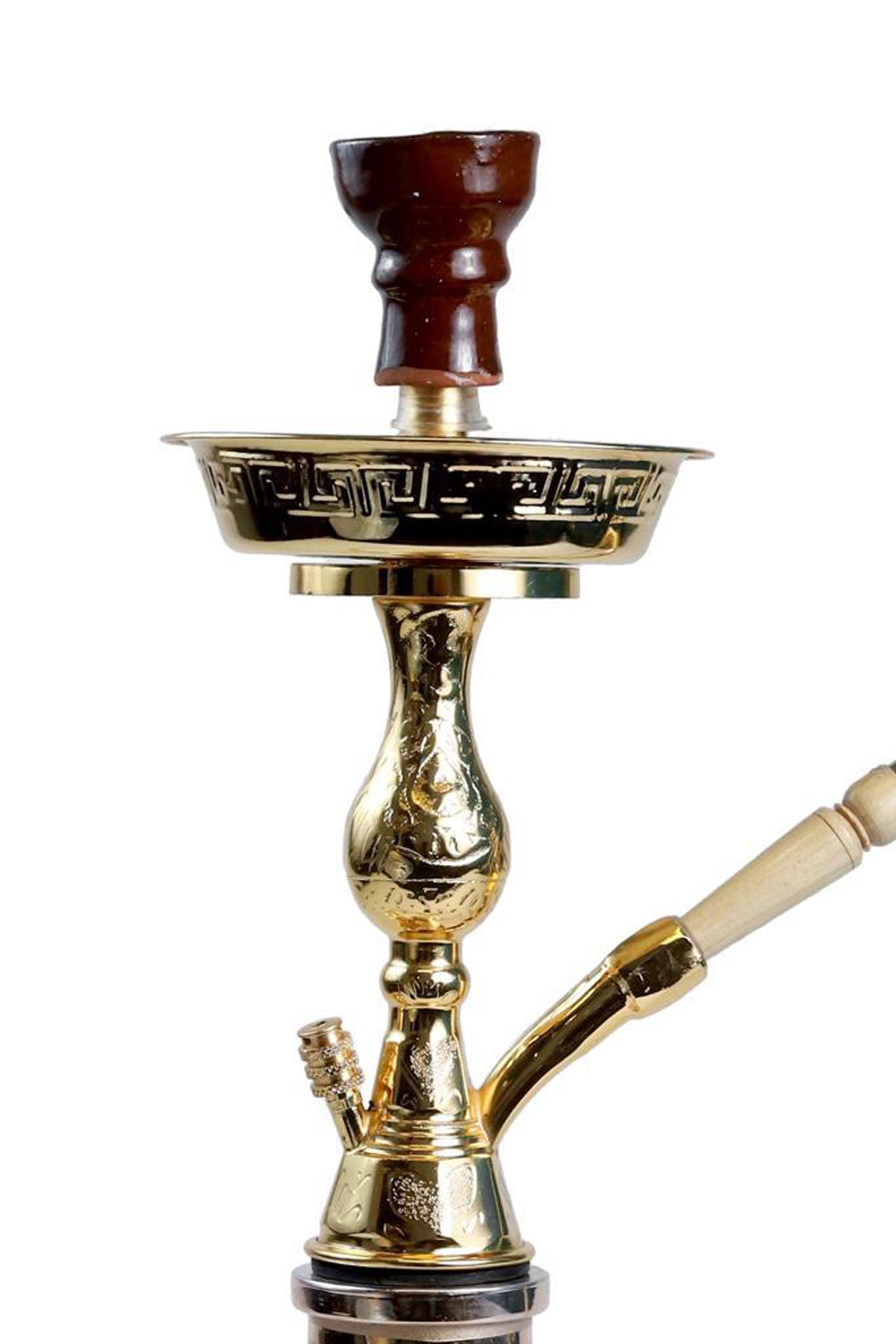 Lux Turki Gold Hookah Front View
