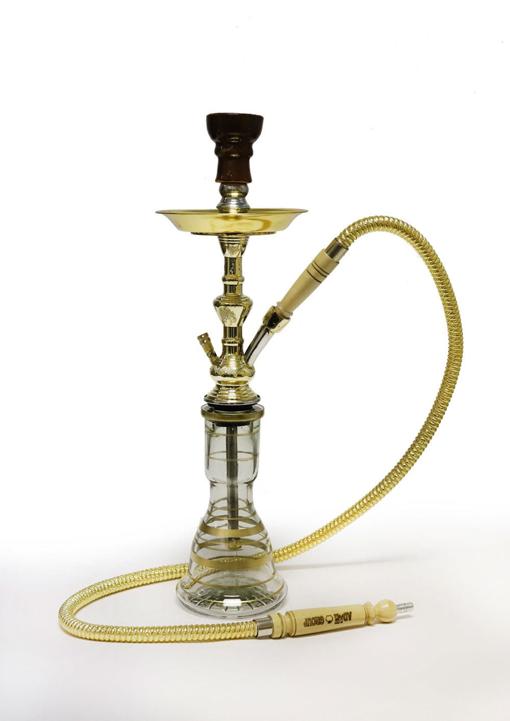 Safari Nakhla Egyptian Hookah with Bowl, Hose, Tray – 23 Inch