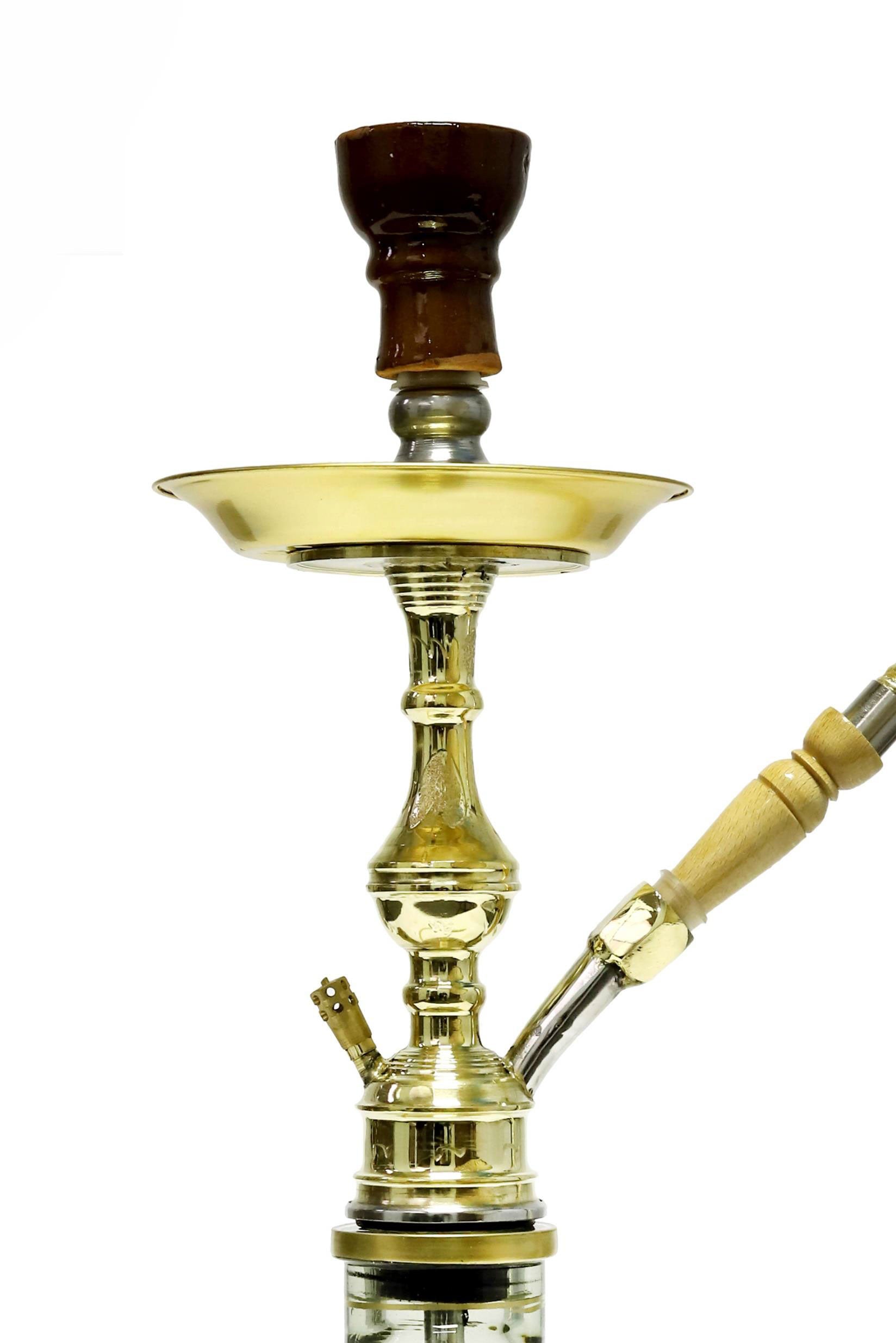 Gold Vergina Hookah Front View