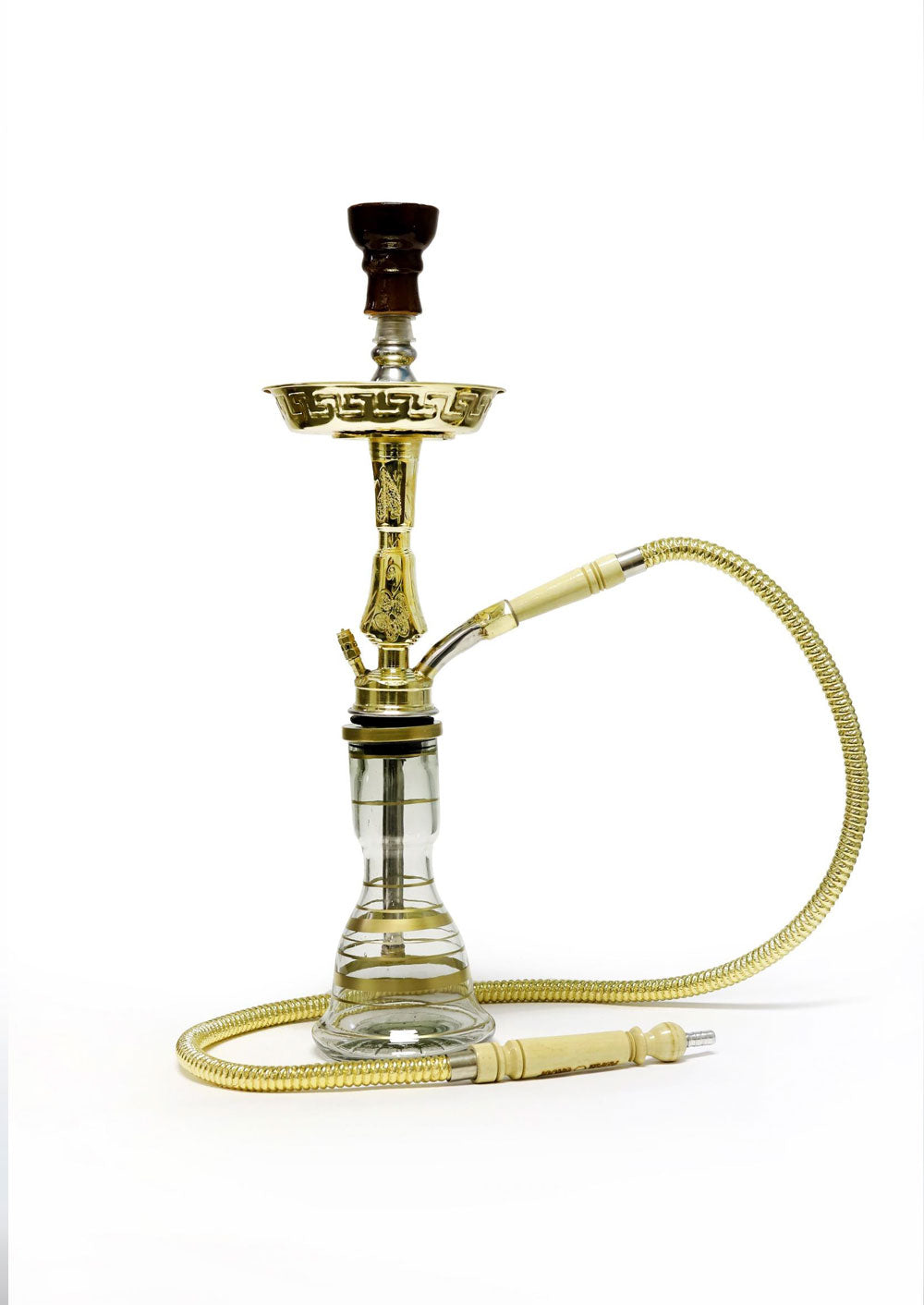 Safari Violin Hookah Front View – Gold Finish