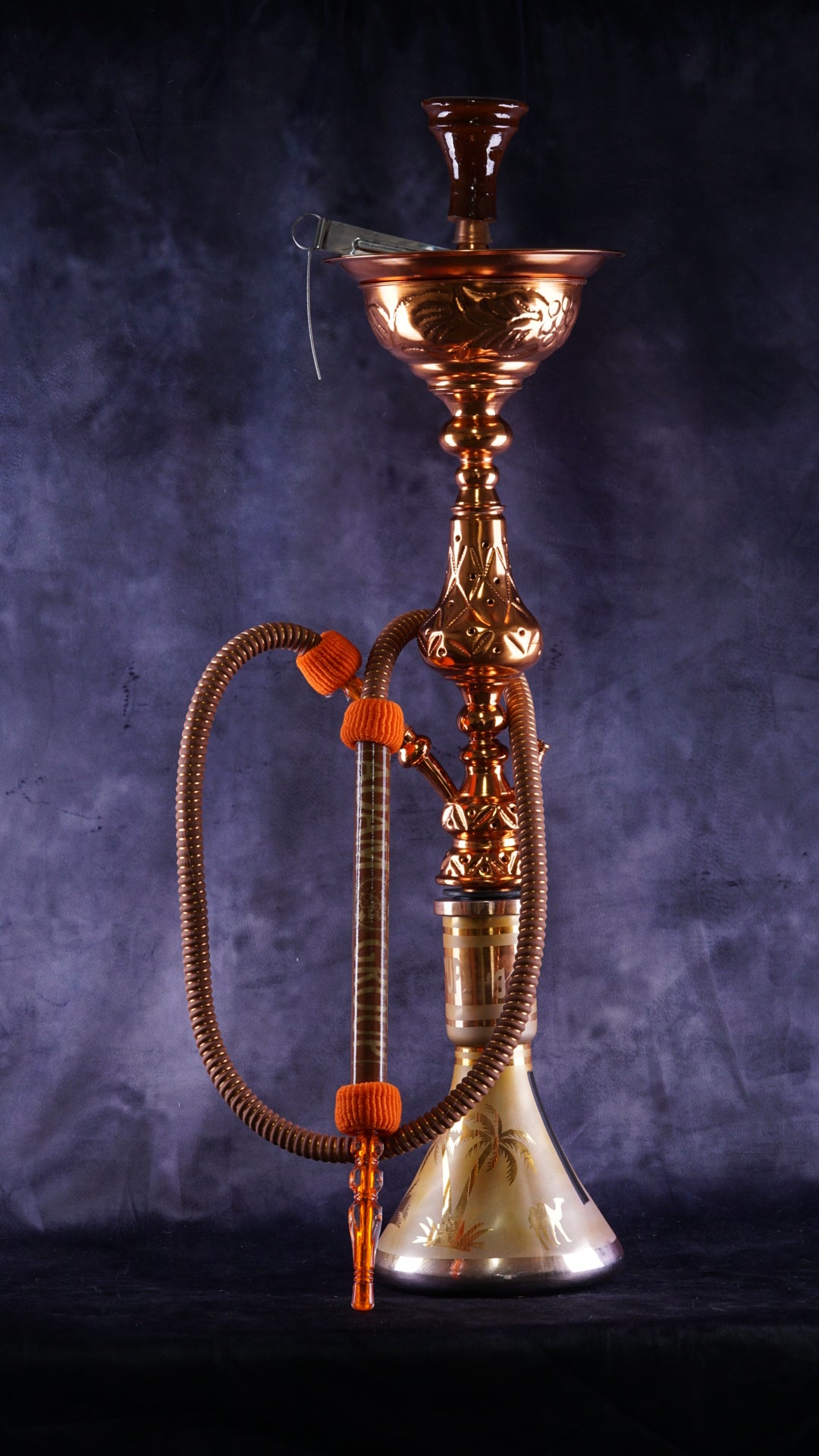 Adam Group Ice Lamp Hookah Copper Front View
