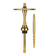 Alpha Model X Hookah - Steel Gold