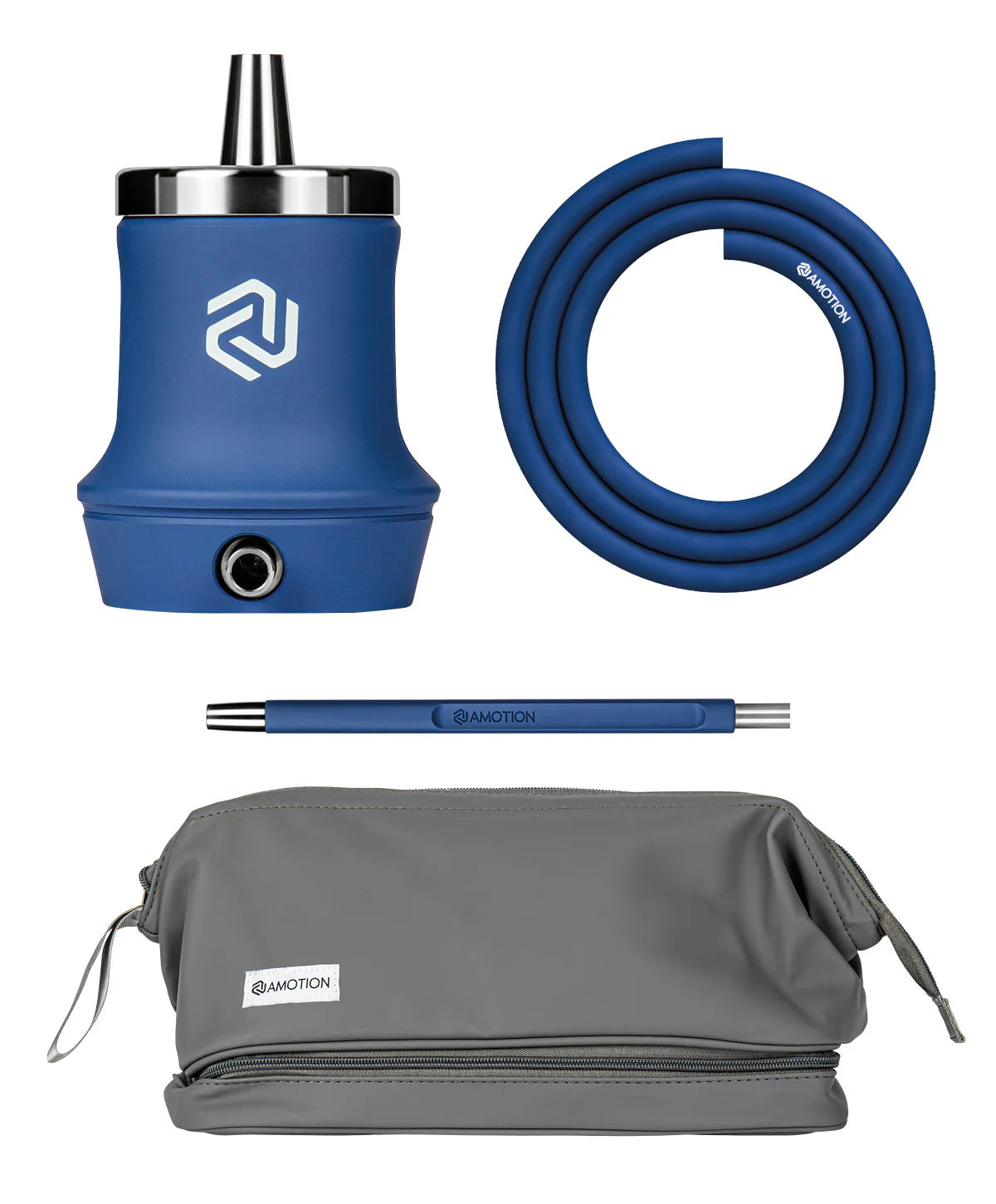 Amotion Roam Hookah in travel bag, perfect for outdoor adventures.