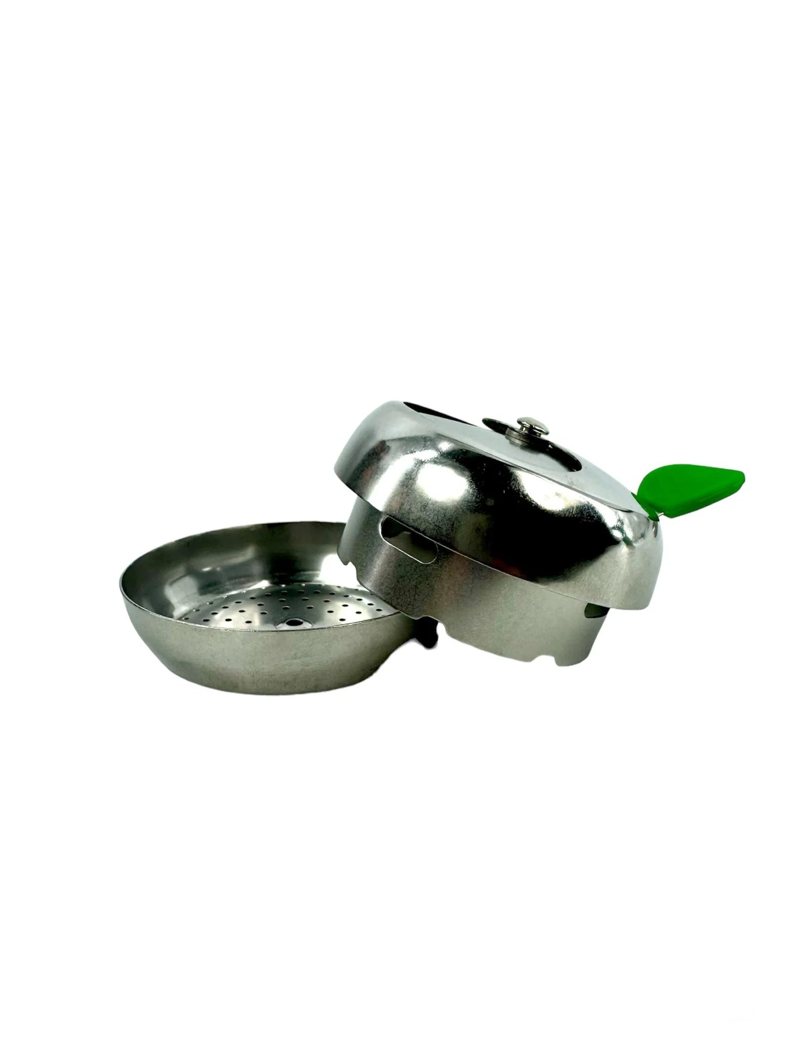 Close-up of Provost stainless steel vented lid