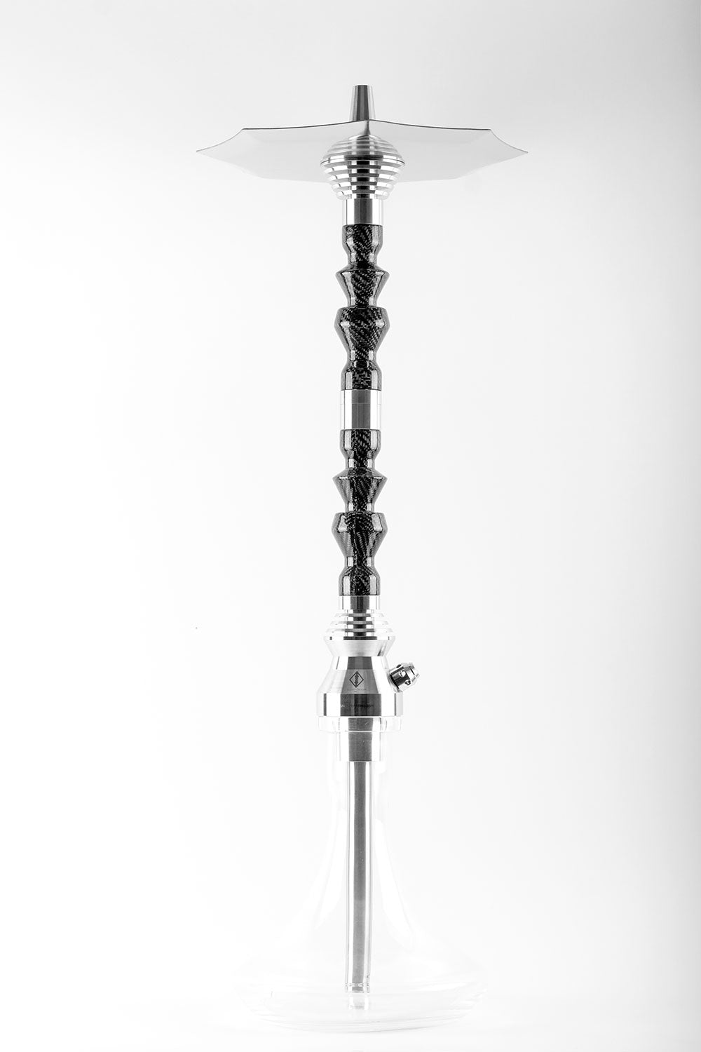 B2 Hookah Carbon304 - Stainless Steel + Carbon Fiber - Premium Hookah in-Stock & Ready to Ship!