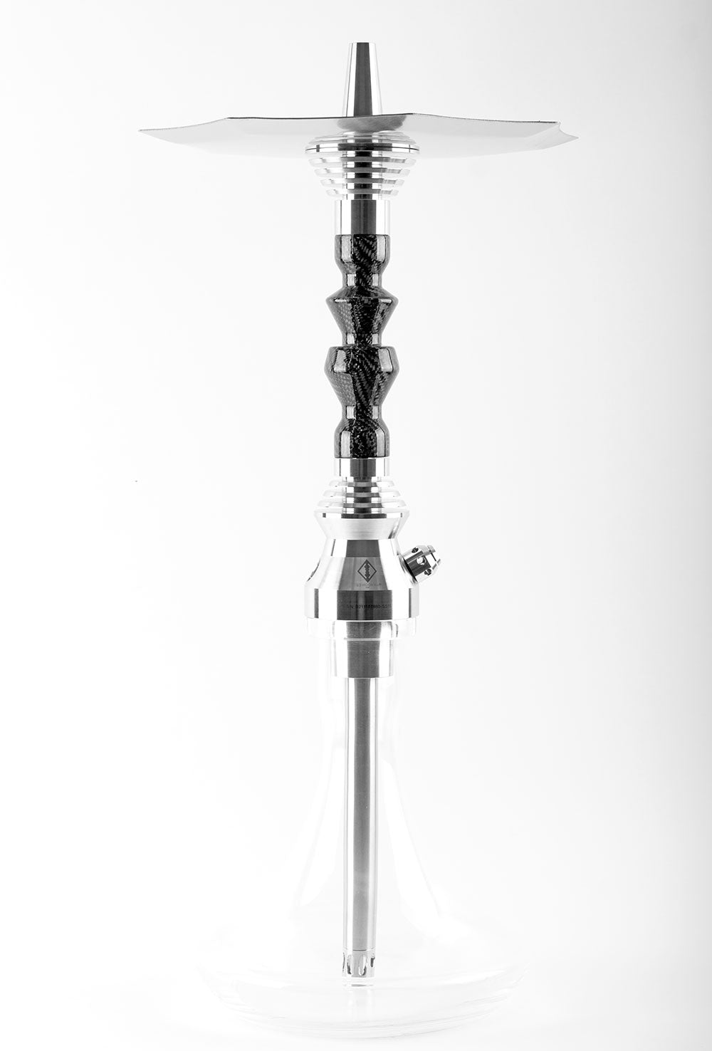 B2 Hookah Carbon304 - Stainless Steel + Carbon Fiber - Premium Hookah in-Stock & Ready to Ship!