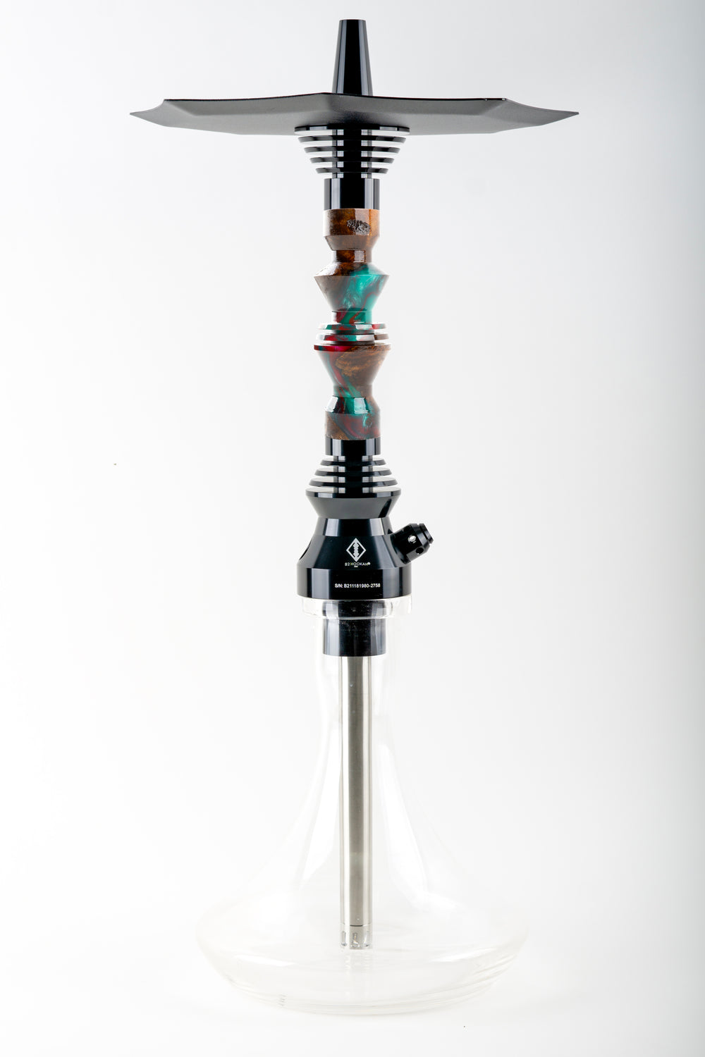 B2 Hookah v5 Precious Cut Collection Crimson Tide Drift