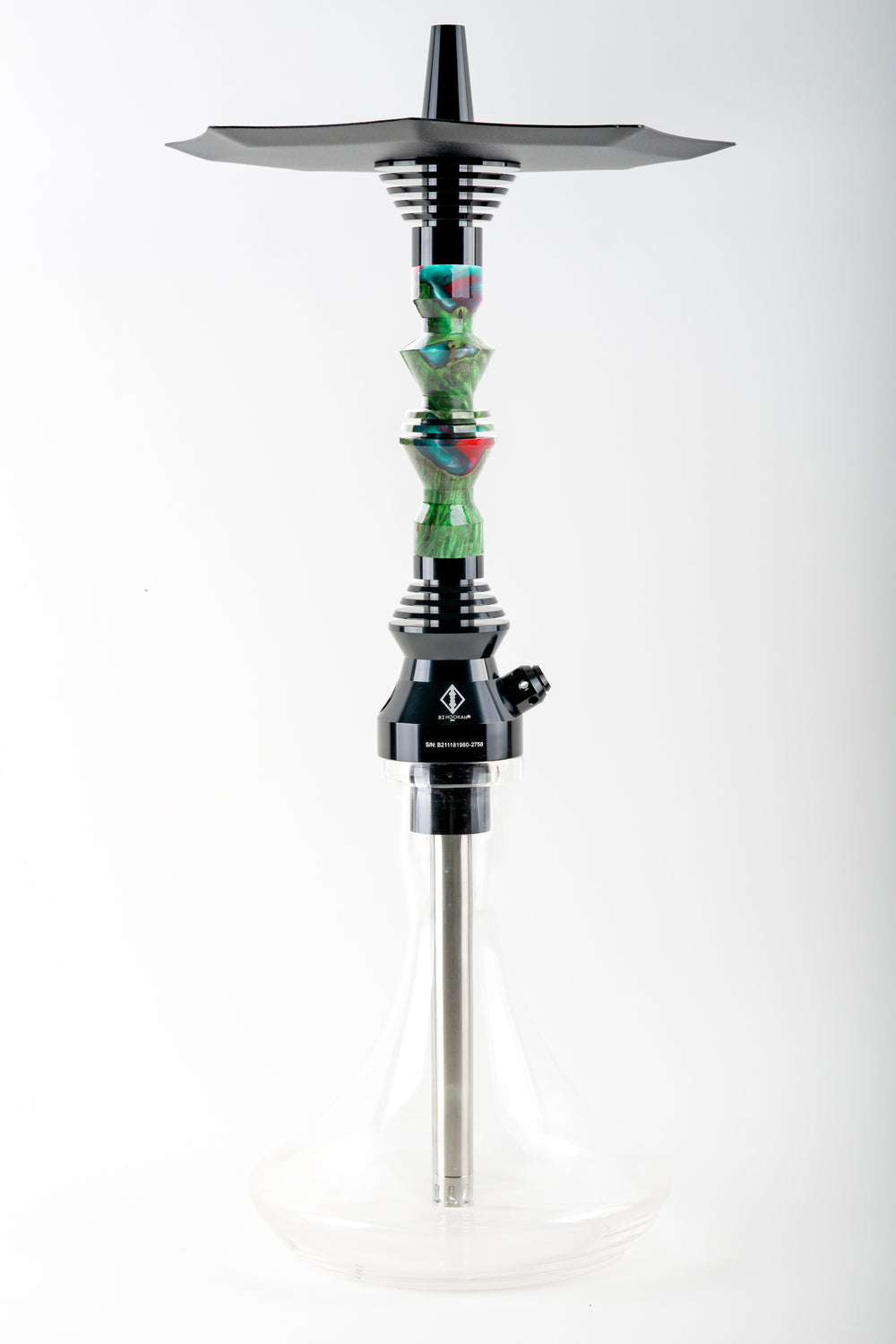 B2 Hookah v5 Precious Cut Collection Evergreen Flame
