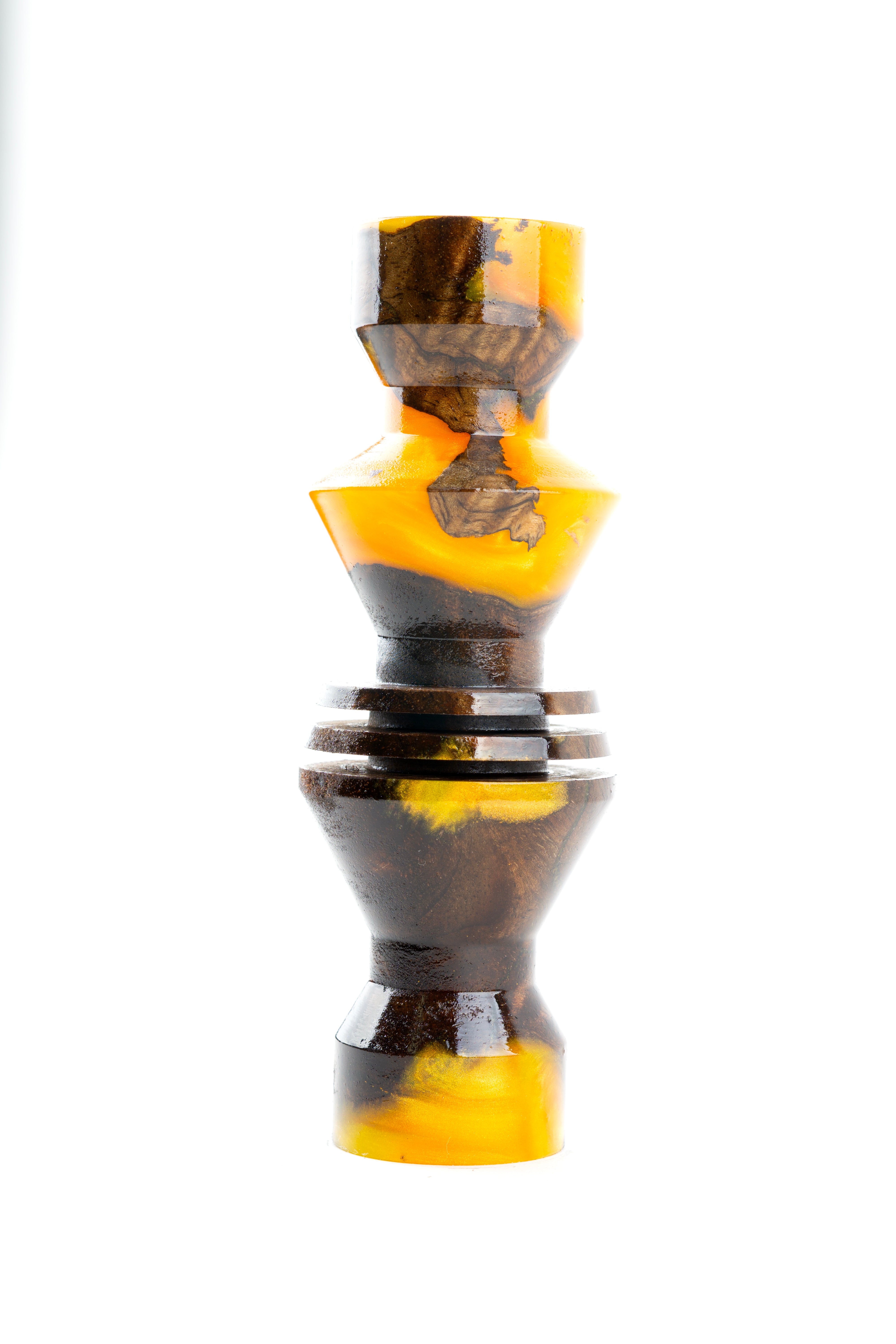 B2 Hookah v5 Precious Cut Collection Sunfire Burl