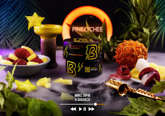 PineLychee by Banger Hookah Tobacco - pineapple and lychee tropical flavor.