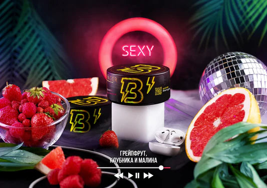 Sexy by Banger Hookah Tobacco - grapefruit, strawberry, and raspberry flavor.