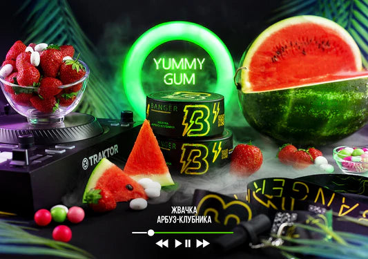 Yummy Gum by Banger Hookah Tobacco - watermelon and strawberry gum flavor