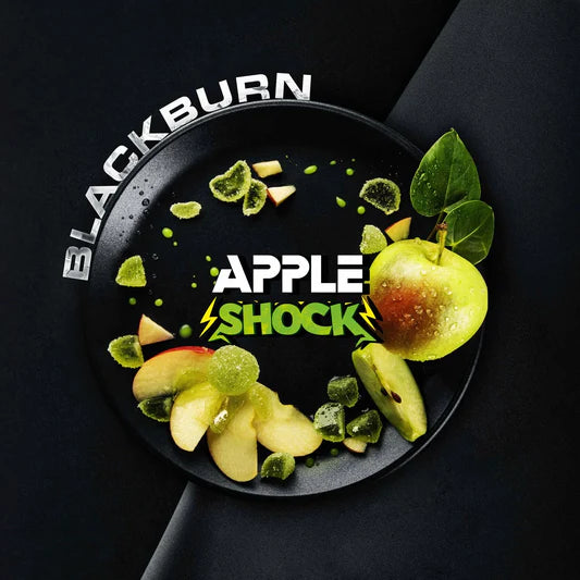 Apple Shock by BlackBurn Hookah Tobacco - sour green and sweet red apple flavor.