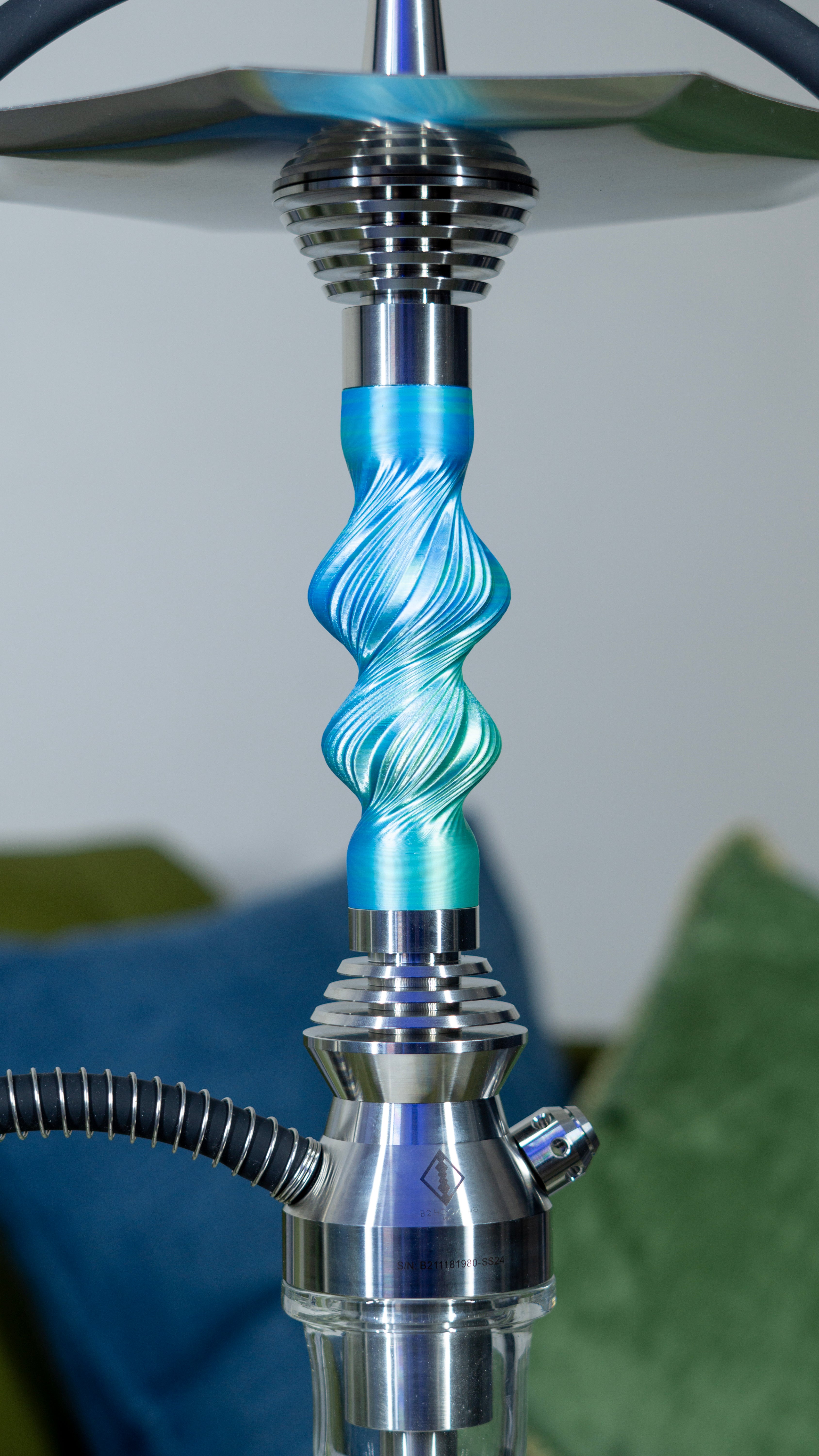B2 Hookah SS 304 - Stainless Steel Helix Custom Colors Available
