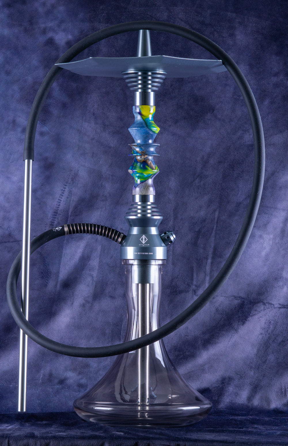 B2 Hookah v5 Delta Reef Swirl Hookah - Precious Cut Collection