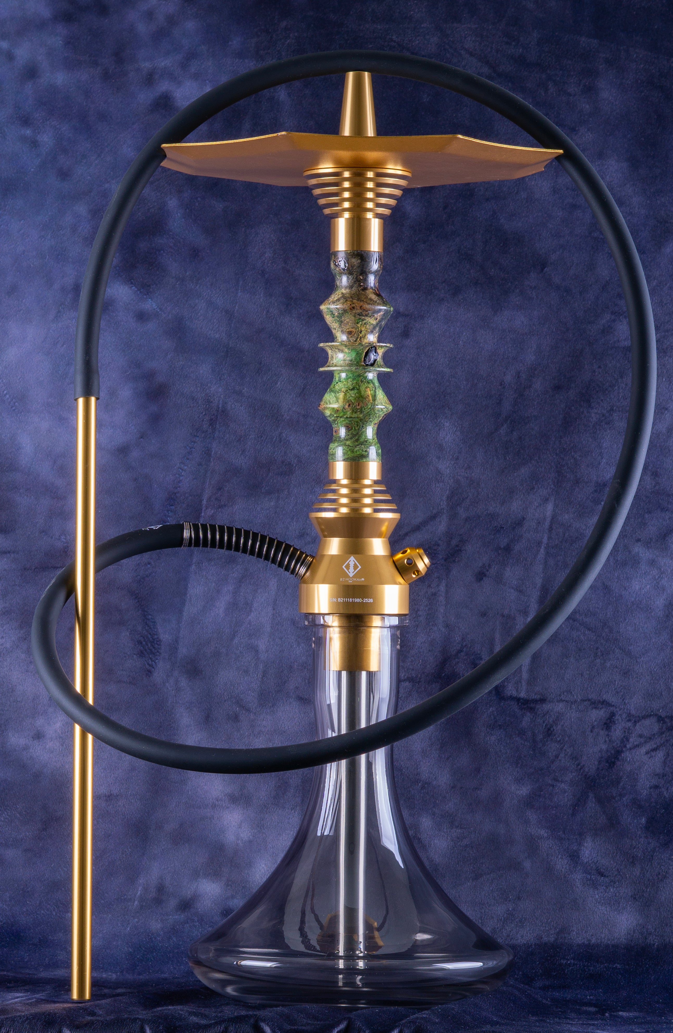 B2 Hookah v5 Delta Golden Ivy Hookah - Precious Cut Collection