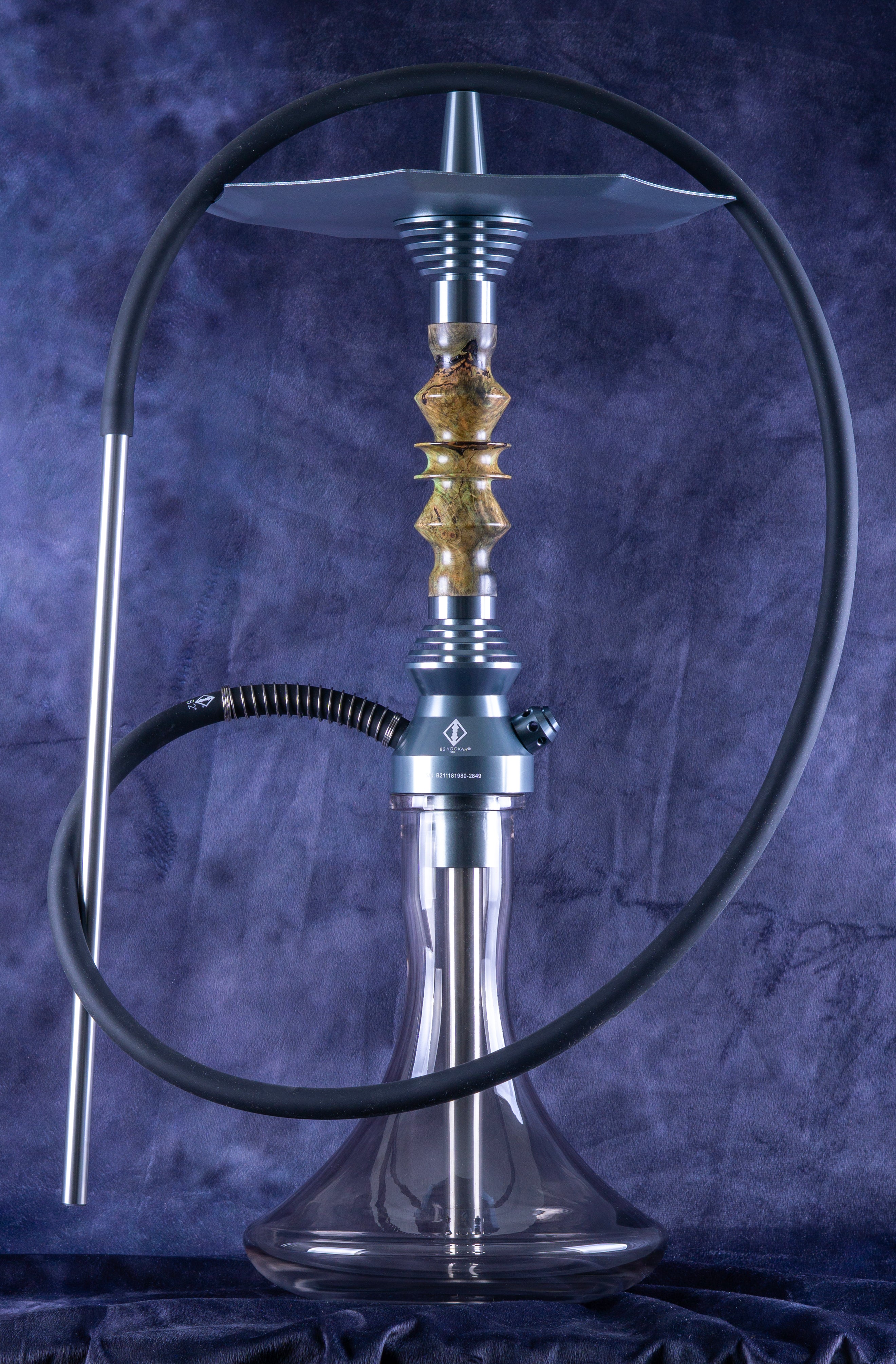 B2 Hookah V5 Delta Sage Hookah - USA Made Precious Cut Stem with Calming Green and Earthy Resin