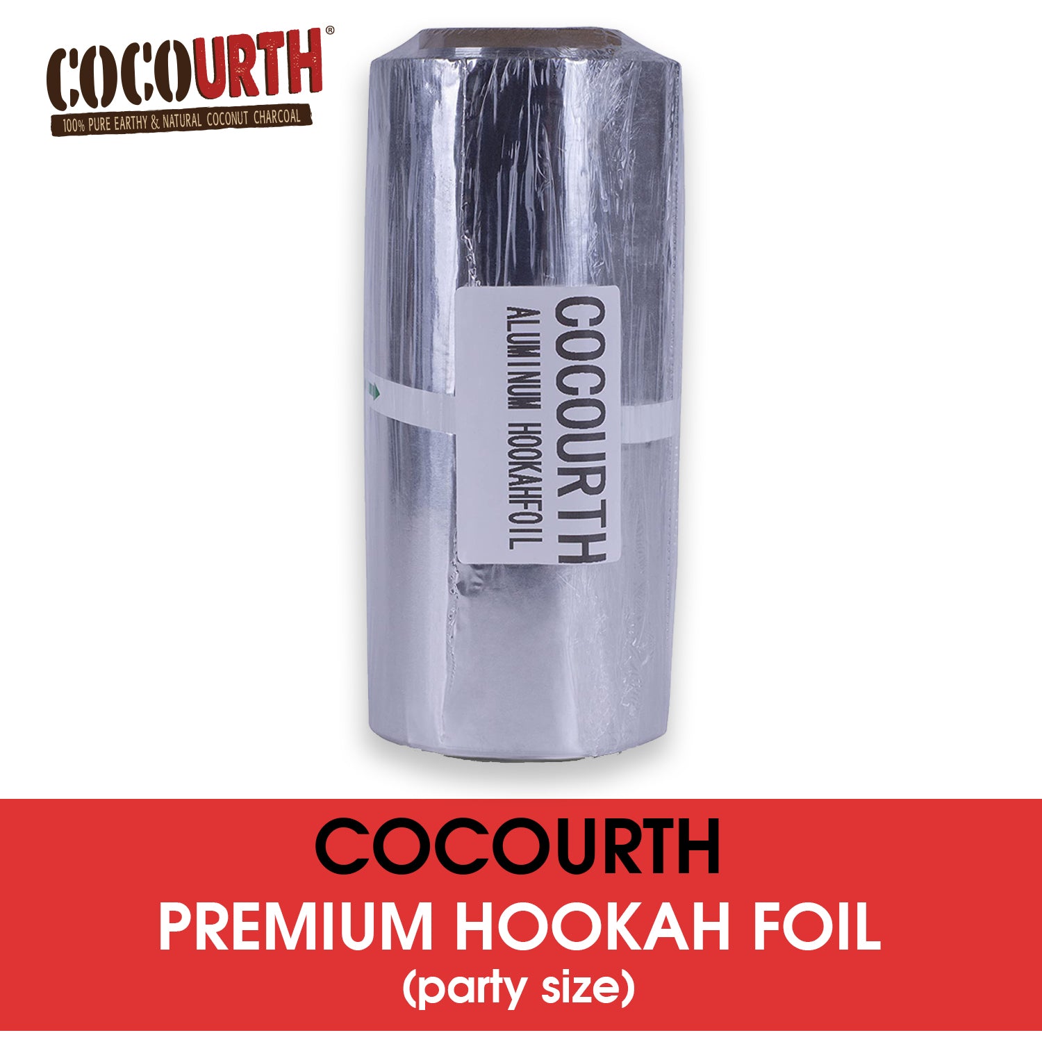 CocoUrth Super Heavy Duty Hookah Foil Lounge Size packaging - 200 sheets