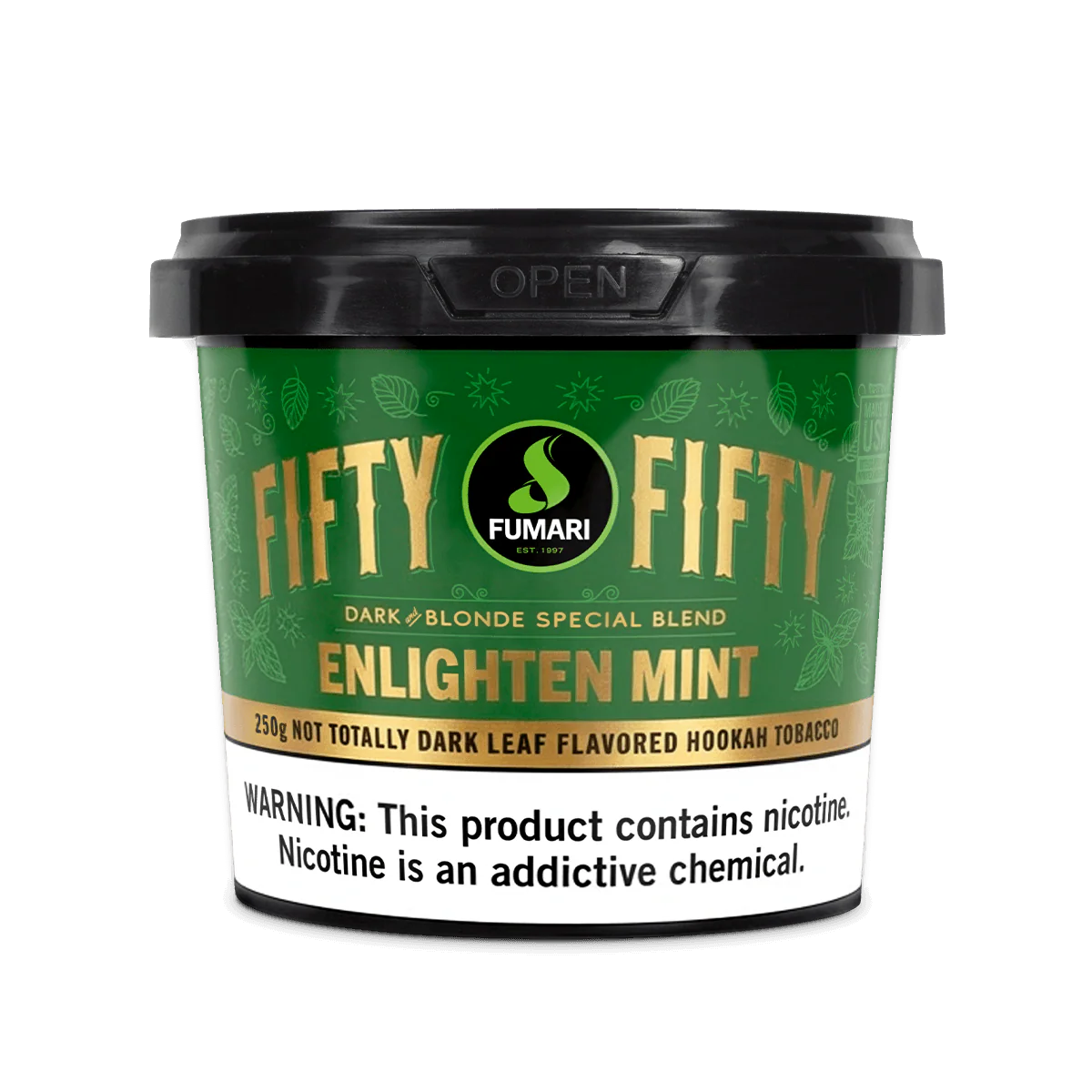 Fumari Fifty-Fifty 250g - Premium Hybrid Blonde - Dark Leaf Tobacco Shisha