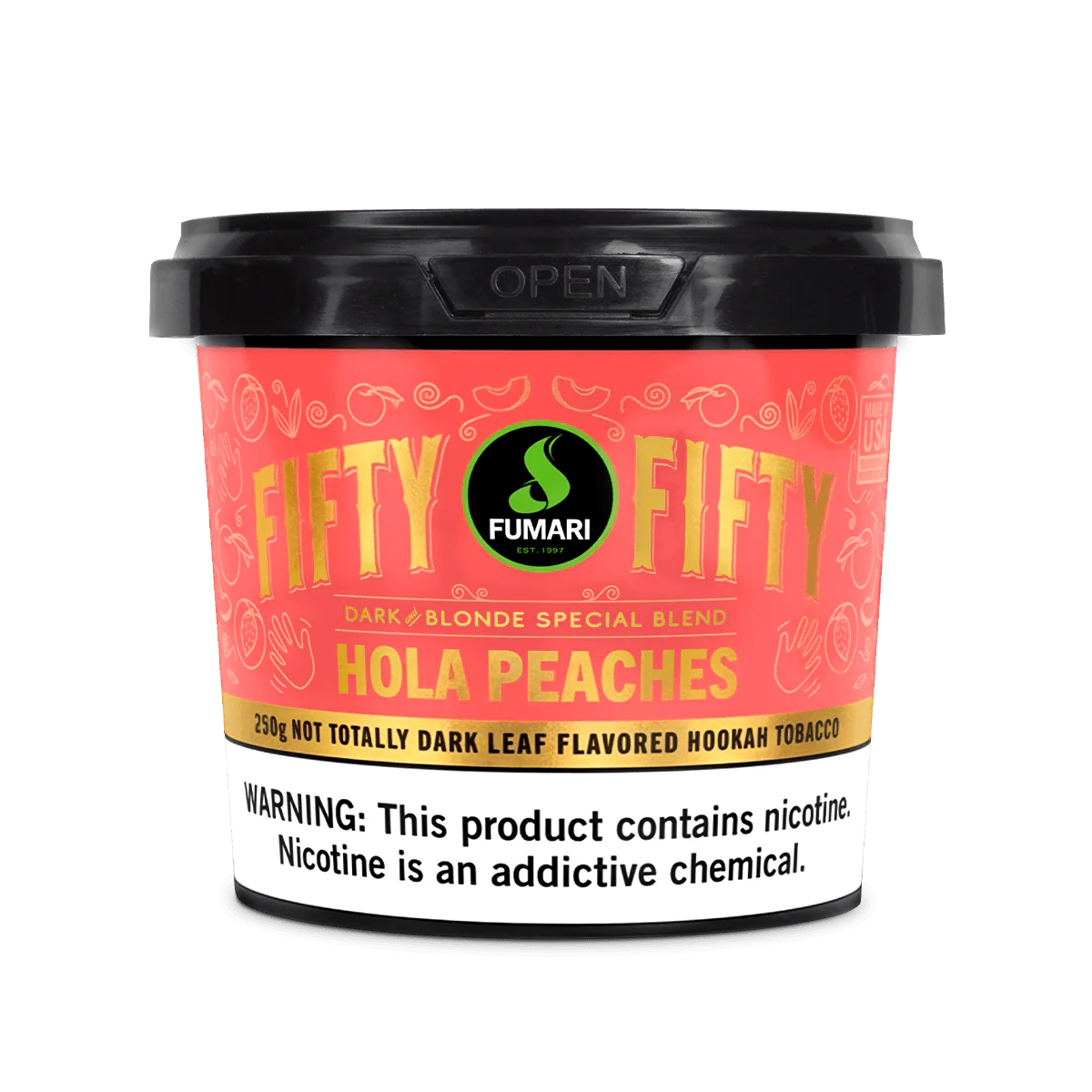 Fumari Fifty-Fifty 250g - Premium Hybrid Blonde - Dark Leaf Tobacco Shisha