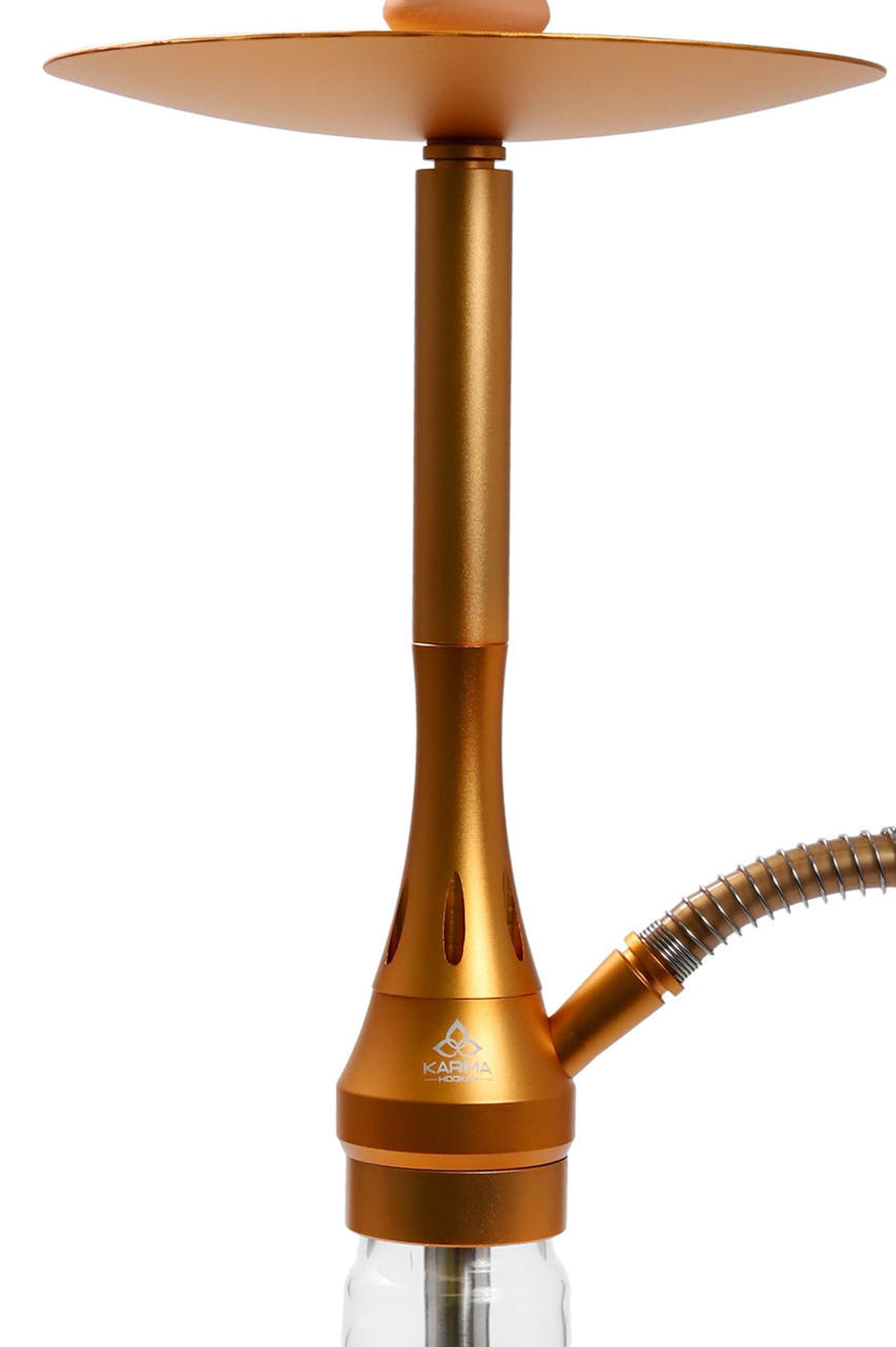 Close-up of the Karma Bellatrix Hookah body in gold