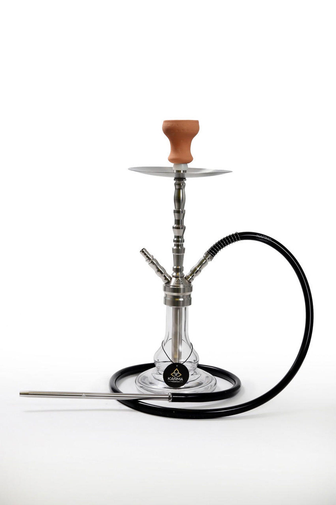 Full Setup: "Karma Rigel 2 Hose Hookah Full Stainless Steel Setup 22 Inch"