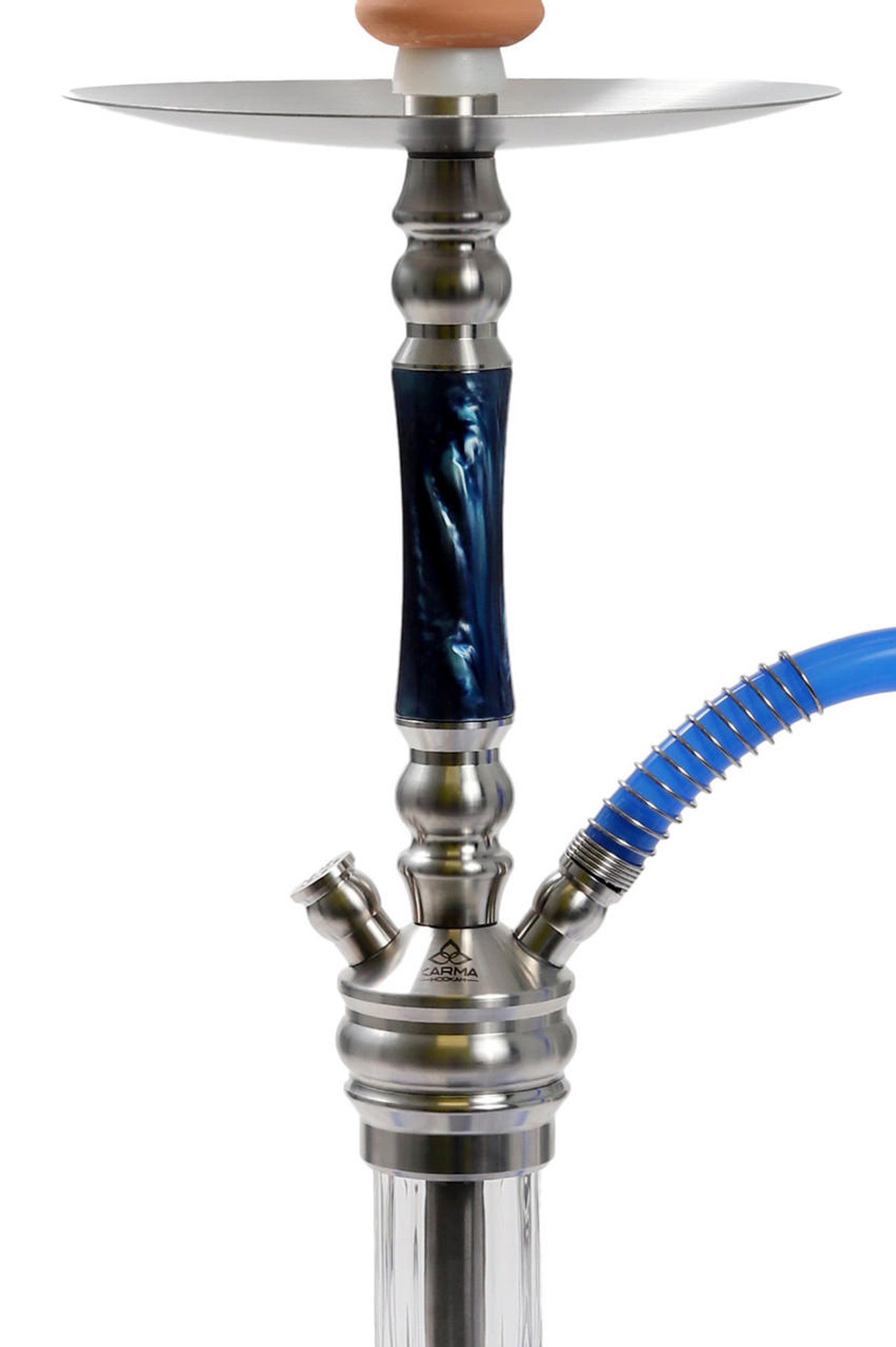 Zoomed-In Body of Karma Sargas Hookah in Blue