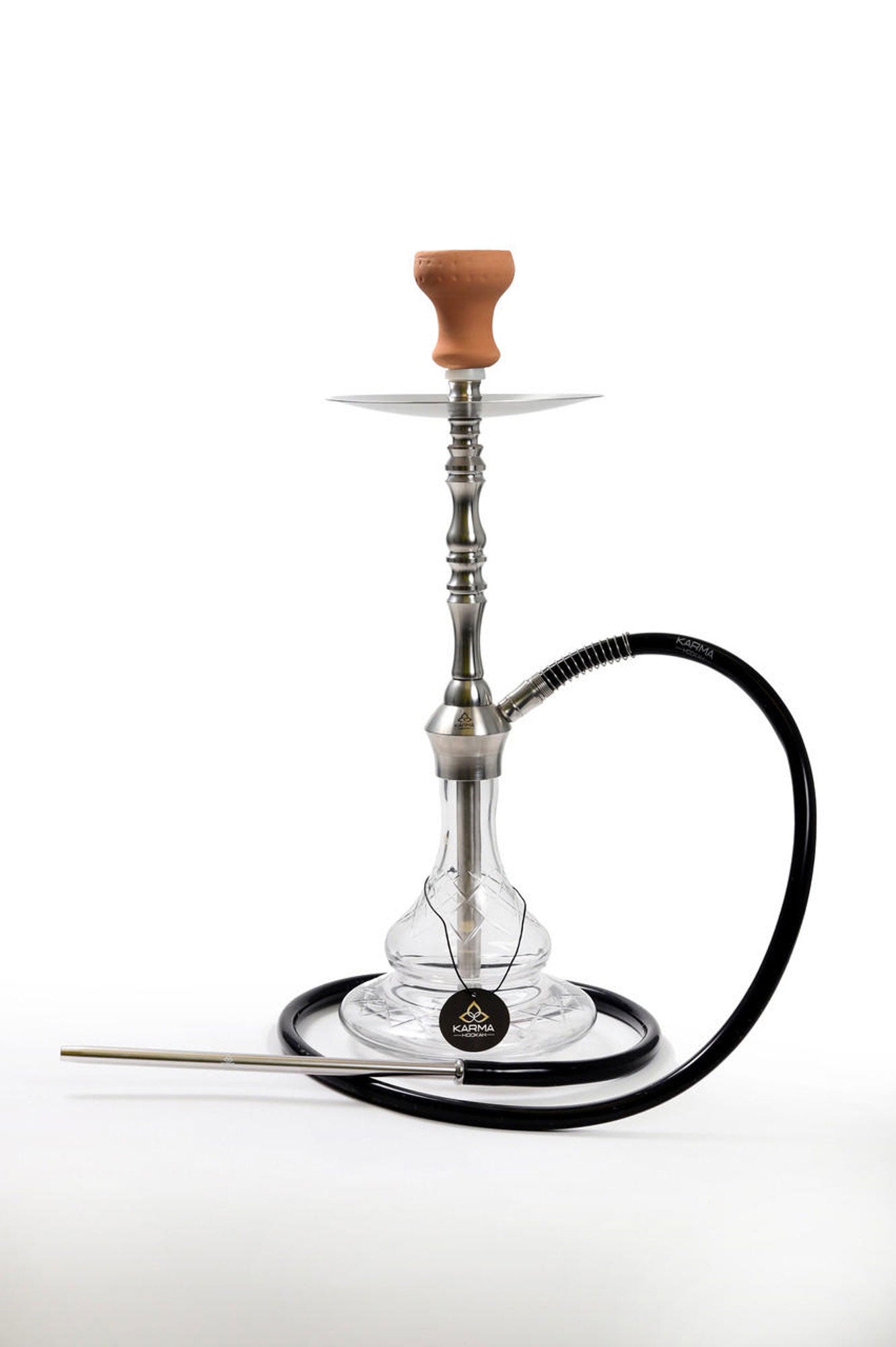 Karma Vega Stainless Steel Hookah Full Setup – Silver