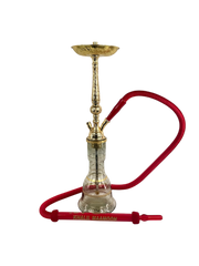 Khalil Mamoon Golden Cross Hatch Hookah