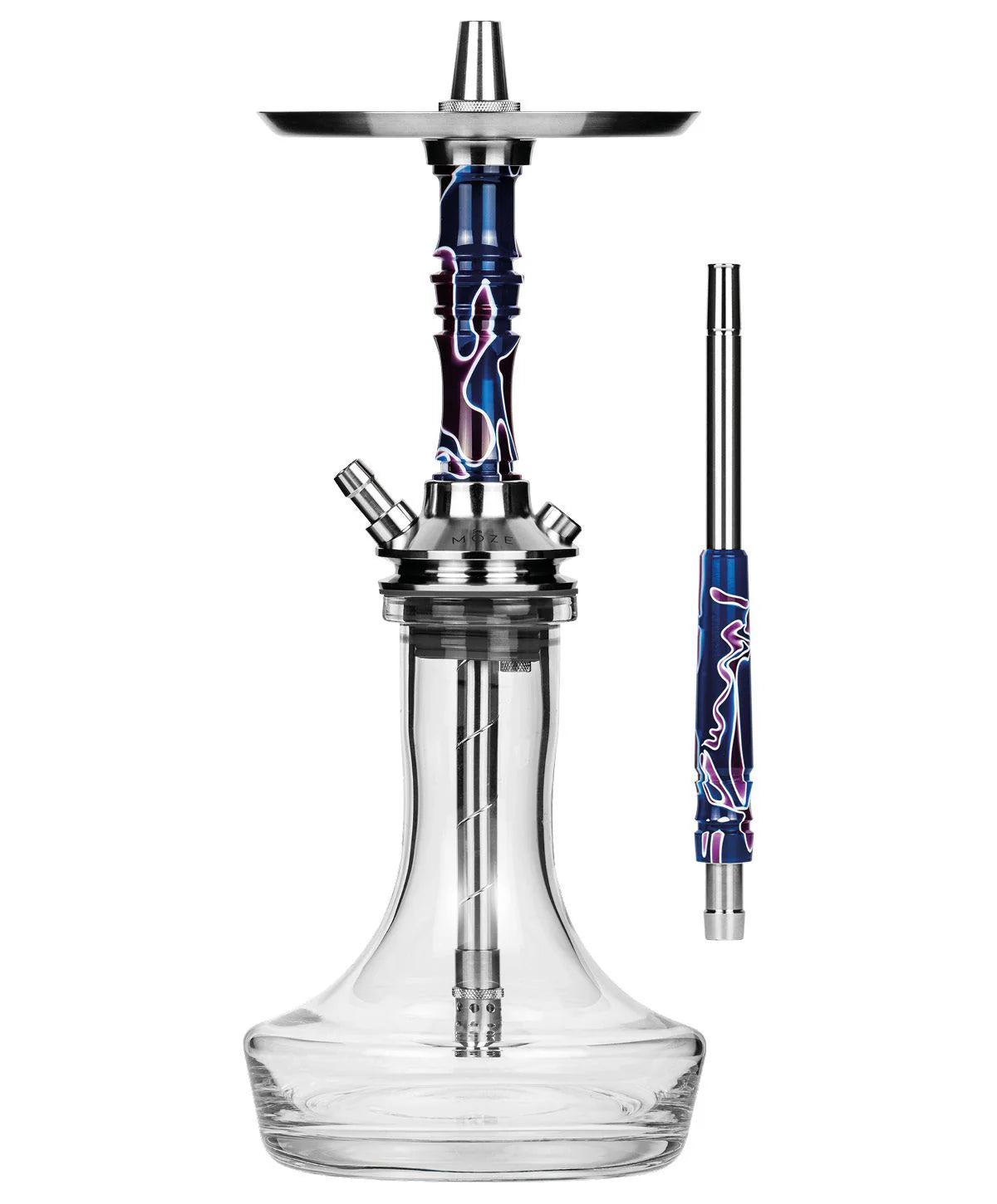 Moze Breeze Pro Hookah featuring multiple blow-off styles for a unique smoking experience.