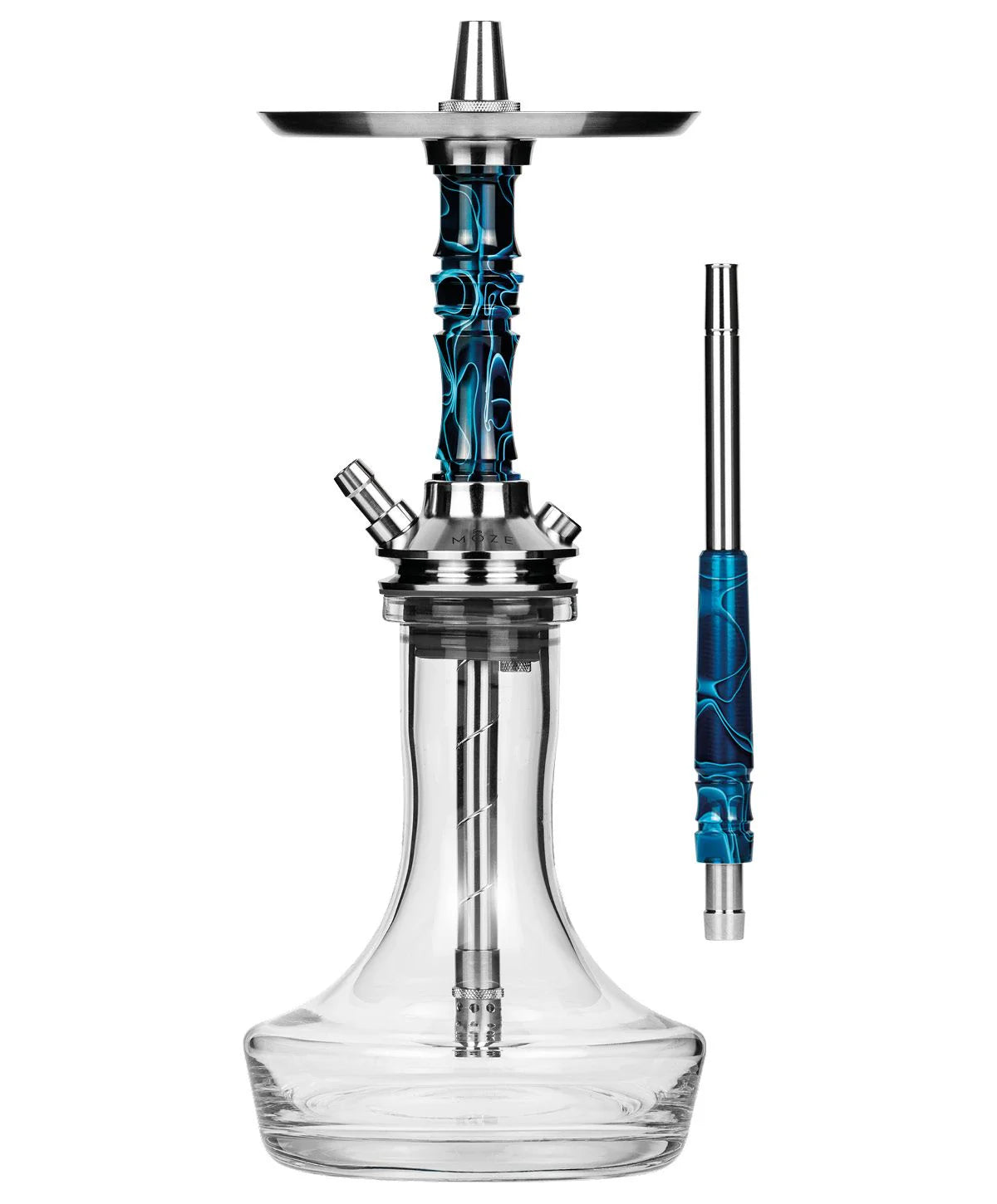 Moze Breeze Pro Hookah – a premium compact hookah with a customizable multi-blow-off system and sleek epoxy resin design.