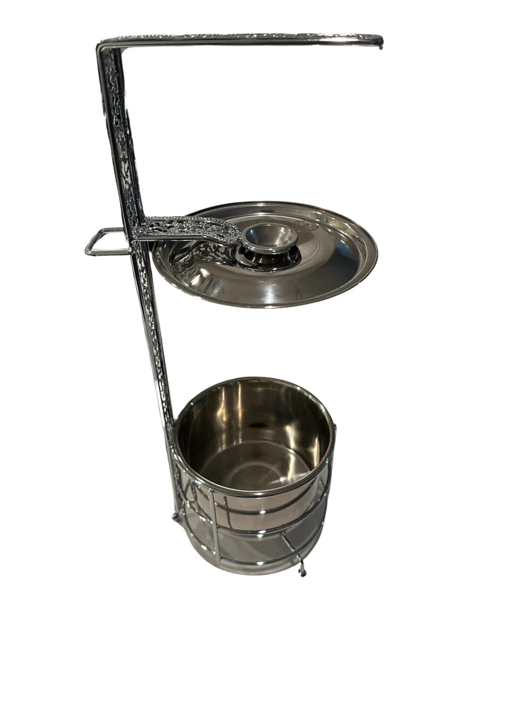 Standard Large Silver Charcoal Holder with Cap