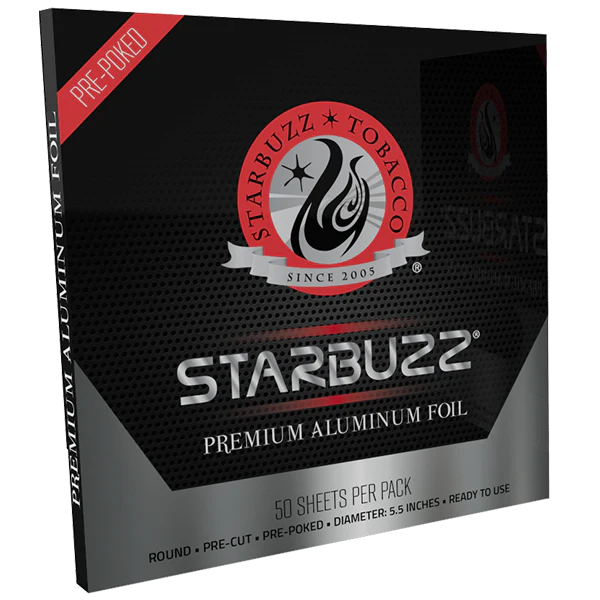Starbuzz Premium Aluminum Foil - Non-Poked - 50 Sheets per Pack