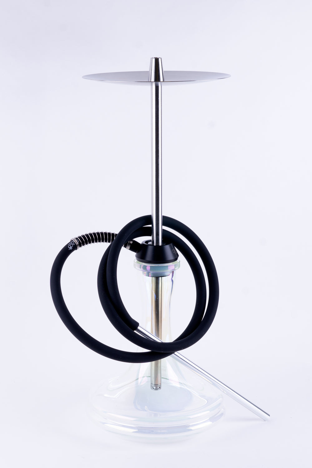 Draco Hookah Purgo - Stainless Steel Hookah with Diffuser, Tray, and Soft Touch Silicone Hose